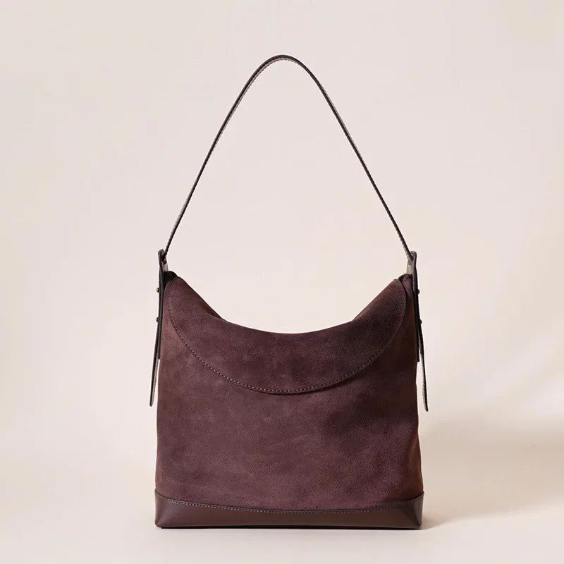 Sac À Bandoulière En Cuir Pour Femmes Élégant Et Décontracté Fourre-tout Rétro À Aisselles - Or Rose