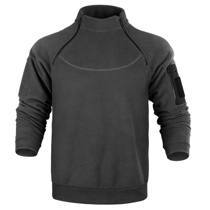 Veste Polaire Tactique Militaire Pour Hommes Pull Chaud En Peluche Alpinisme En Plein Air Escalade Nouvelle Collection Automne Et Hiver - Gris