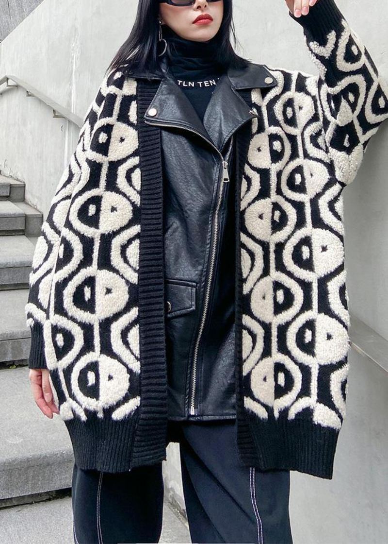 Veste En Cuir Pu Tricotée Pour Femmes Nouvelle Collection Automne-hiver 2024. Épaissie Loisirs
