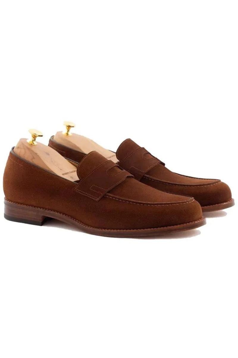 Mocassins En Cuir Véritable Pour Hommes Chaussures D'affaires Solides Fête Au Bureau Originales Meilleures De Styliste Faites À La Main