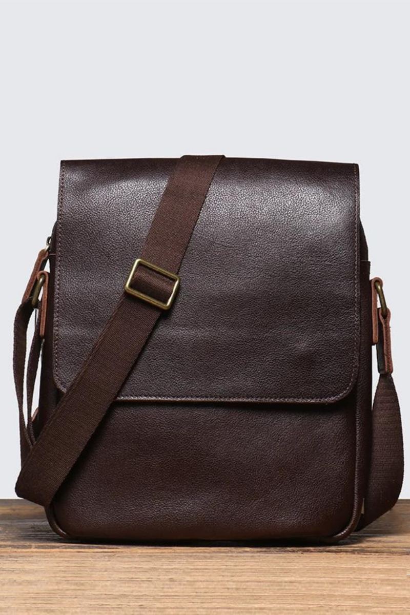 Sacs À Bandoulière En Cuir Pour Hommes Sac Cartable Vintage Sac À En Tanné Végétal