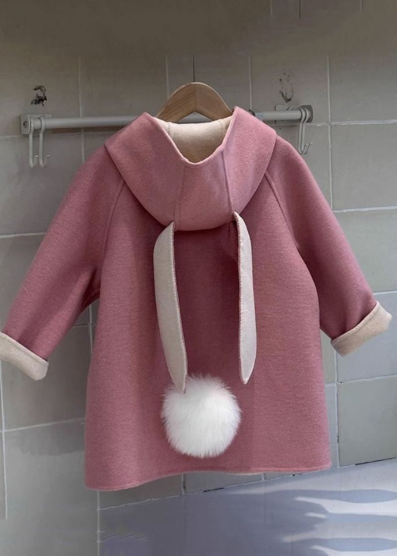 Beau Manteau Jaune À Capuche Avec Poches En Laine Pour Filles Printemps - Manteaux en laine femmes