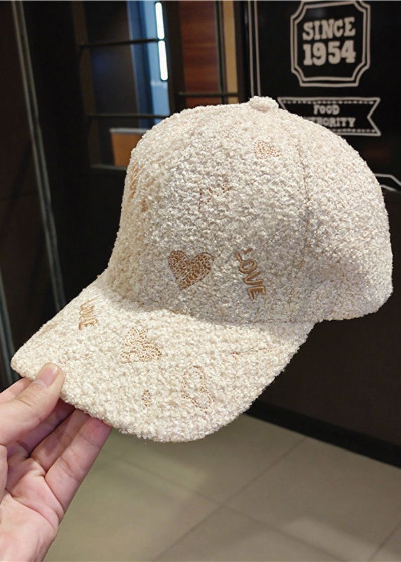 Chapeau De Casquette De Baseball En Laine Avec Broderie De Lettres Noires Diy - Manteaux en laine femmes