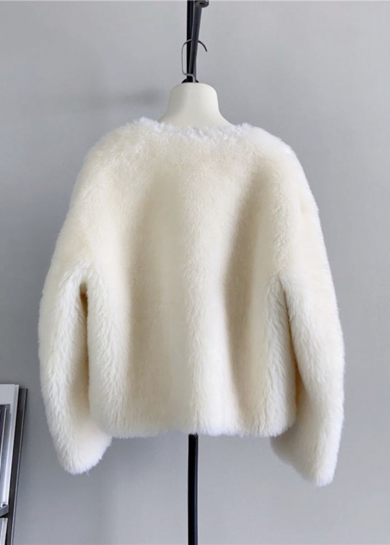 Manteau Court En Laine À Fleurs Bleu Col En V Boutique Hiver - Manteaux en laine femmes