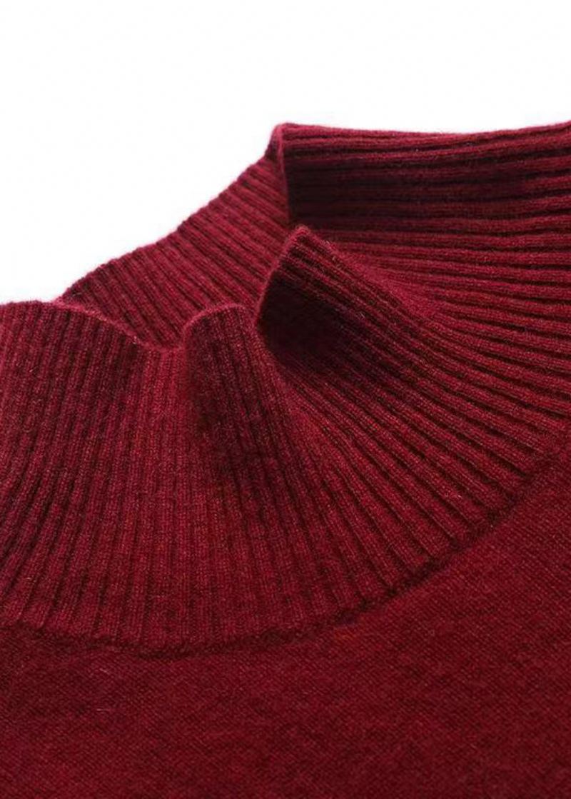 Robe En Laine Patchwork Froissée À Col Haut Mûrier Français Hiver - Manteaux en laine femmes