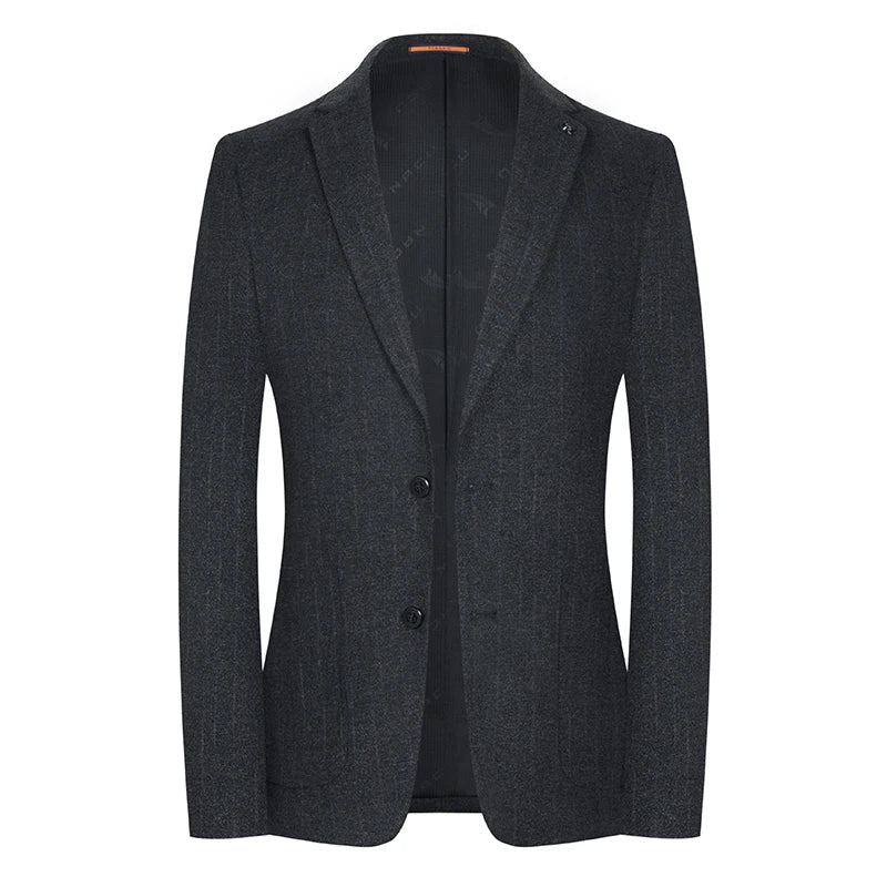 Belle Veste De Costume De Loisirs D'affaires Pour Hommes Automne Et Hiver Chemise Simple À Deux Boucles Jeunes - Bleu