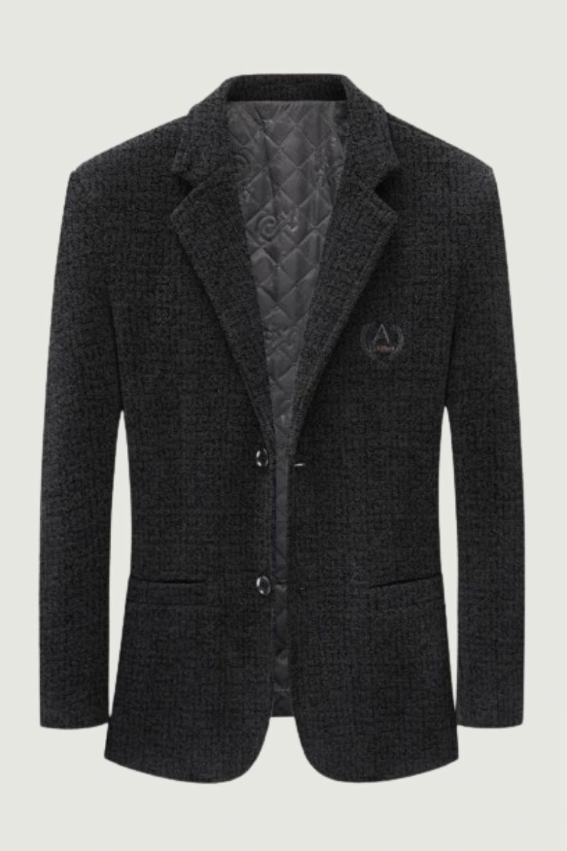 Veste De Costume En Tweed Pour Homme Coupe Cintrée Tendance Beau Décontracté Banquet