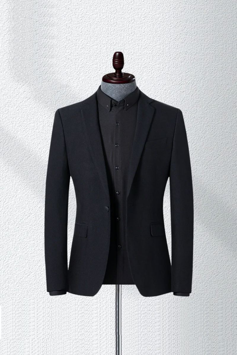 Vestes De Costume Élégantes Pour Hommes Coupe Cintrée Couleur Unie Décontractées Vêtements D'extérieur Manteaux De Luxe Tenues De Printemps Et D'automne