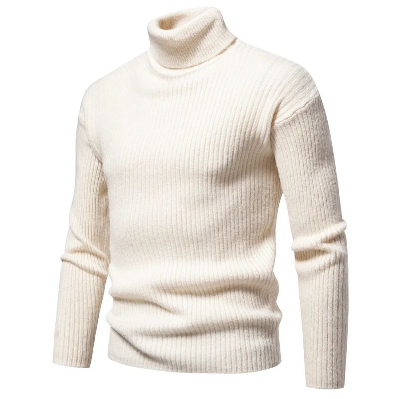 Automne Hiver Pull Hommes Pulls Col Roulé Chaud Homme Hauts - Rose