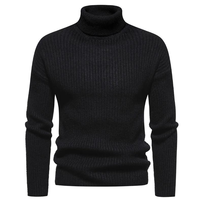 Automne Hiver Pull Hommes Pulls Col Roulé Chaud Homme Hauts - Rose