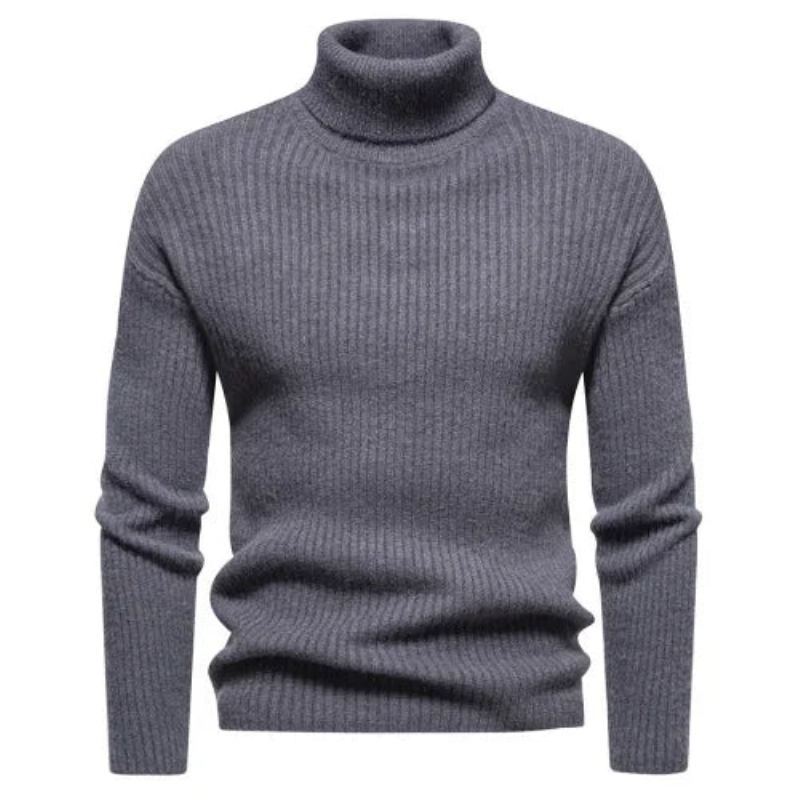 Automne Hiver Pull Hommes Pulls Col Roulé Chaud Homme Hauts - Rose
