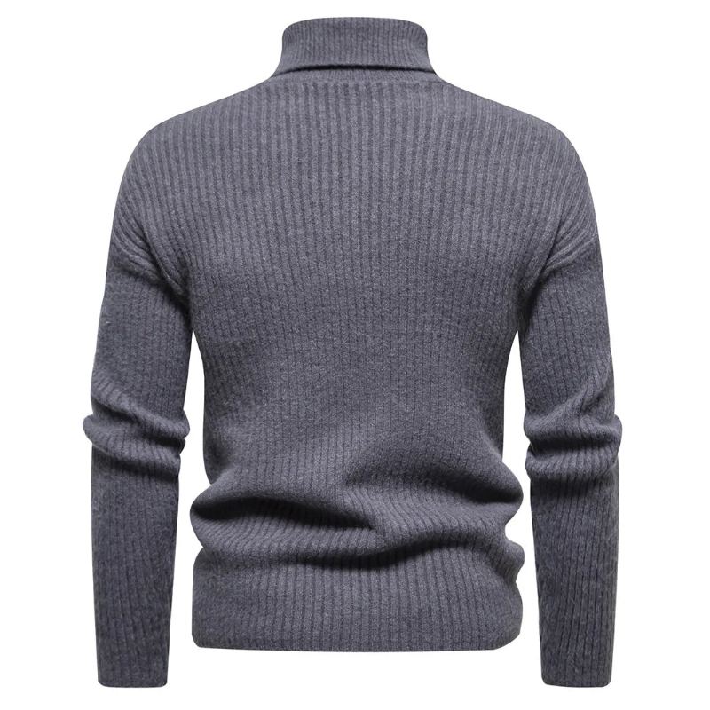 Automne Hiver Pull Hommes Pulls Col Roulé Chaud Homme Hauts - Rose