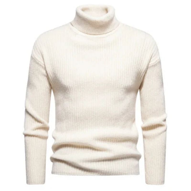 Automne Hiver Pull Hommes Pulls Col Roulé Chaud Homme Hauts - Rose