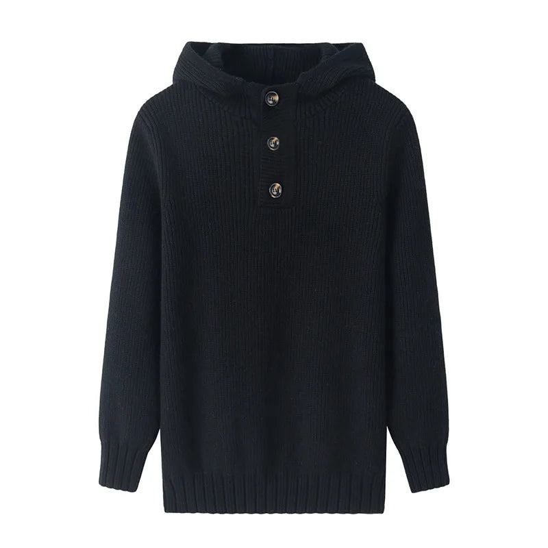 Cachemire Unisexe Fil Grossier Pulls Femme Pull Homme - Marron