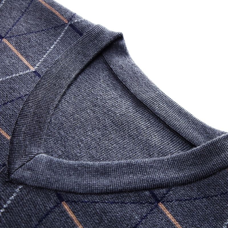 Nouveau Pull Pour Hommes Pulls Col En V Coupe Ajustée Tricot Épais Chaud Automne Style Vêtements De Sport - Camel