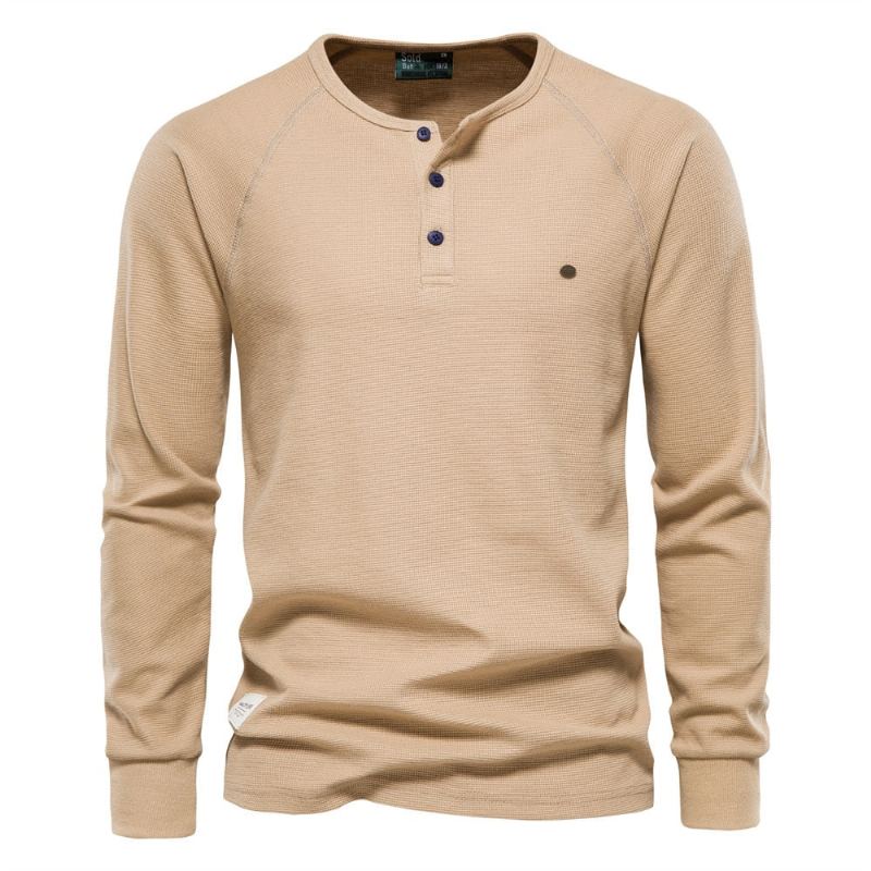 Pull Doux À Col Rond Pour Homme Vêtement Chaud Et Slim À Boutons Nouvelle Collection Automne - Blanc