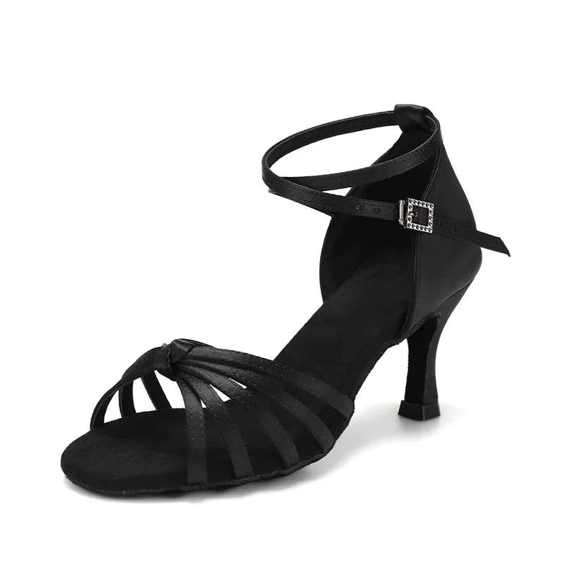 Chaussures Femme De Compétition De Salle De Bal Pour Sandales Élégantes - 75 Cm Noir 