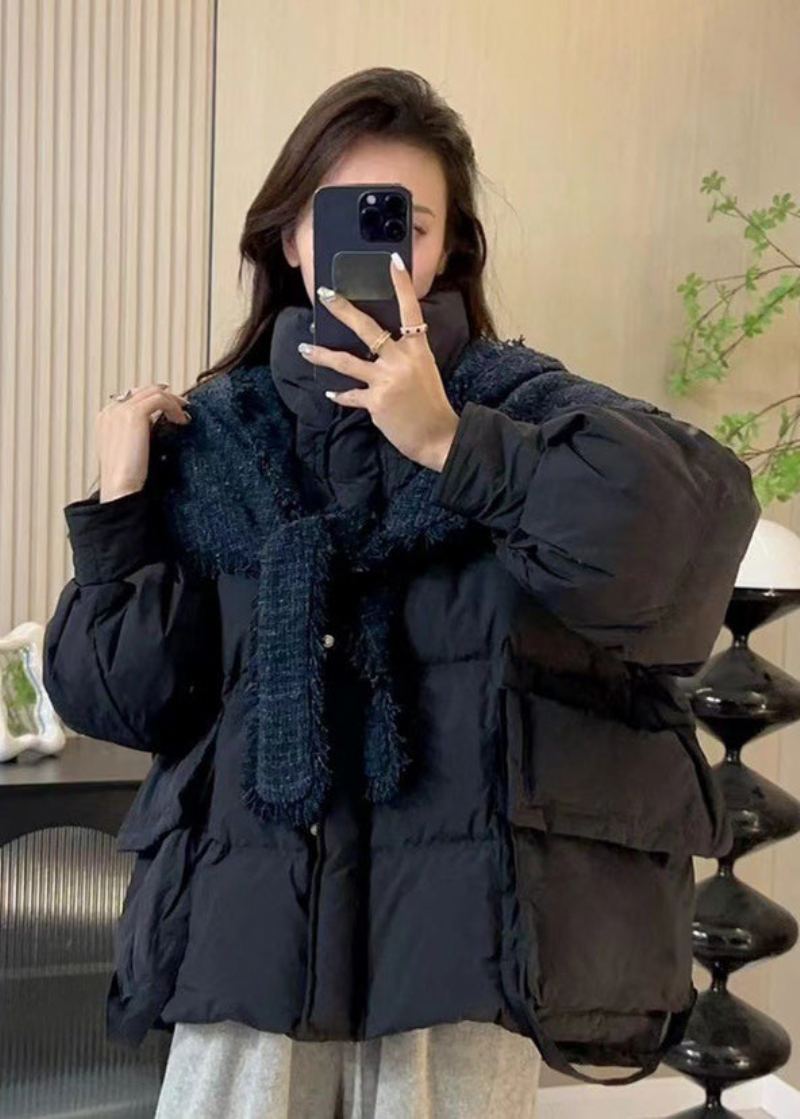 Châle Tricoté Rose À La Mode Veste En Duvet De Canard Deux Pièces Hiver - Doudounes femmes