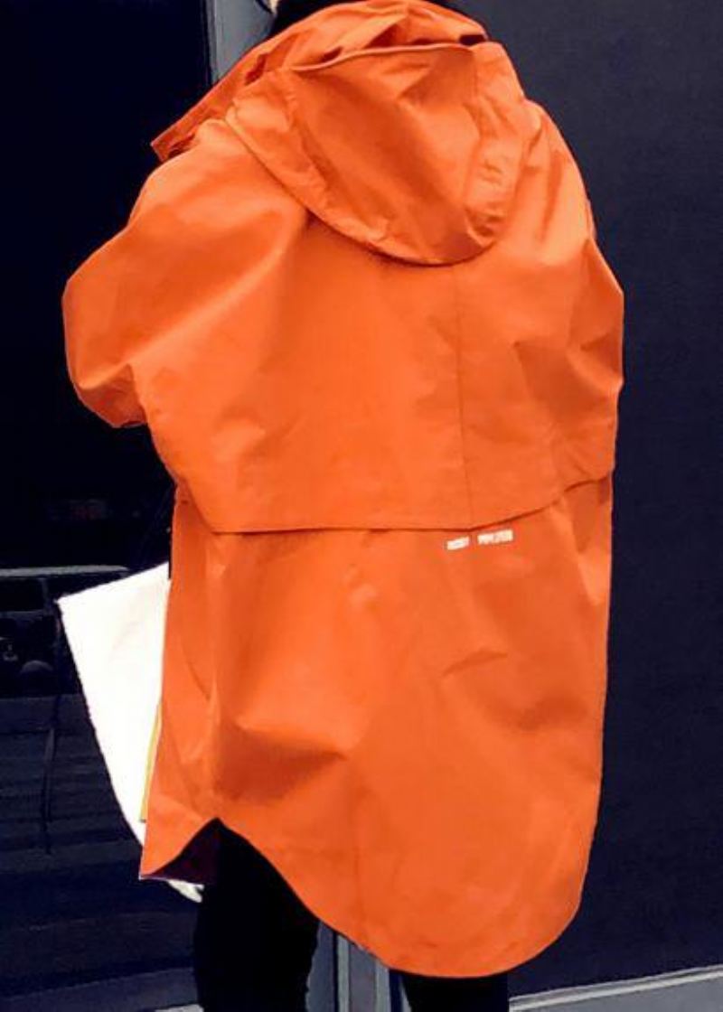Nouveau Manteau Duvet De Canard Orange Grande Taille Parka Femme À Capuche Avec Fermeture Éclair Manteaux - Blanc