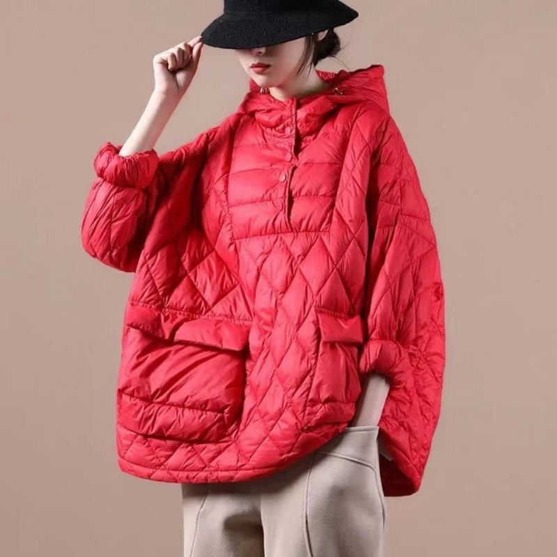 Veste Bouffante Ample À Capuche Manteau En Duvet Noir Coupe Hiver 2024 - Noir