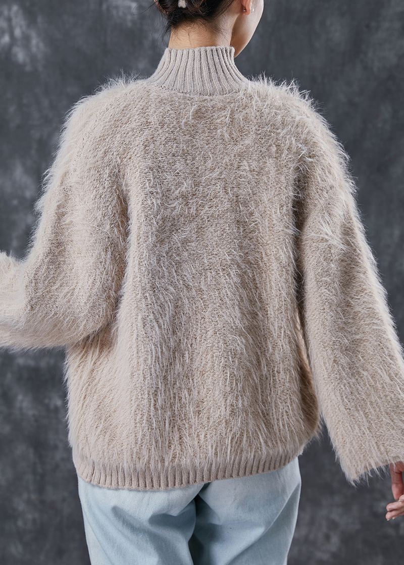 Beau Cardigan Kaki En Tricot Épais Et Confortable Pour Le Printemps - Cardigans femmes
