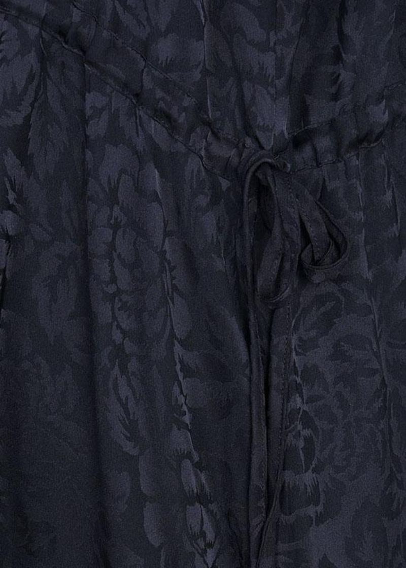 Cardigans En Soie Patchwork Noir Jacquard Grande Taille À Manches Longues - Cardigans femmes