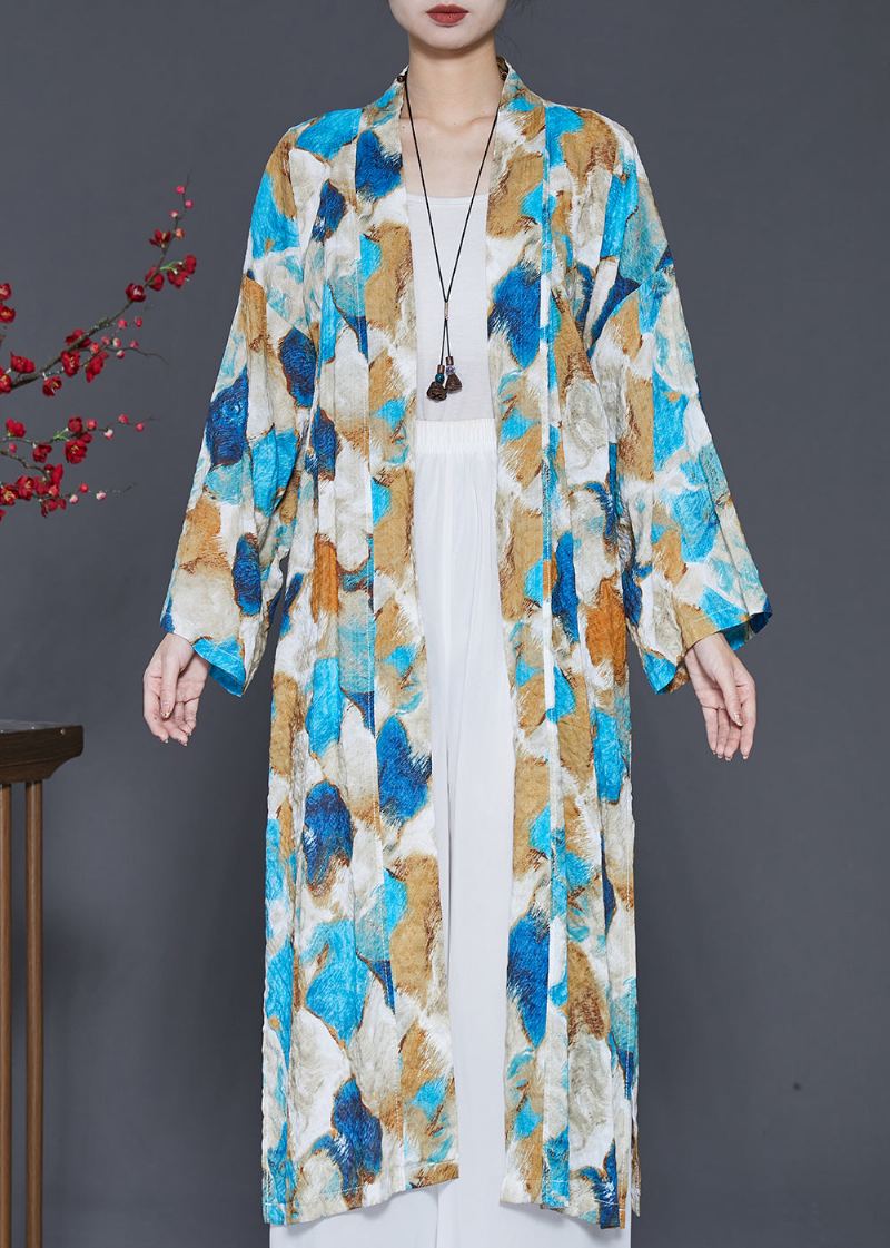 Cardigans Surdimensionnés En Coton Teint Par Nouage Bleu Grande Taille Printemps - Cardigans femmes