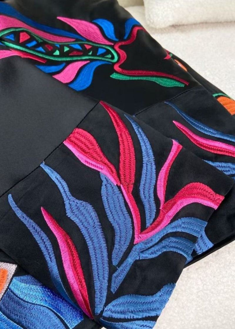 Manteaux En Soie À Boutons Brodés Noirs De Style Chinois Printemps - Manteaux d'hiver femmes