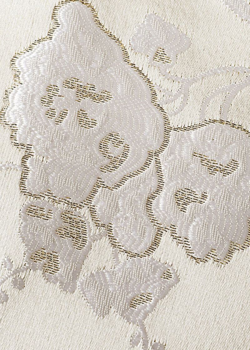 Manteaux En Soie Brodés De Boutons À Glands Abricot De Style Chinois Automne - Manteaux d'hiver femmes