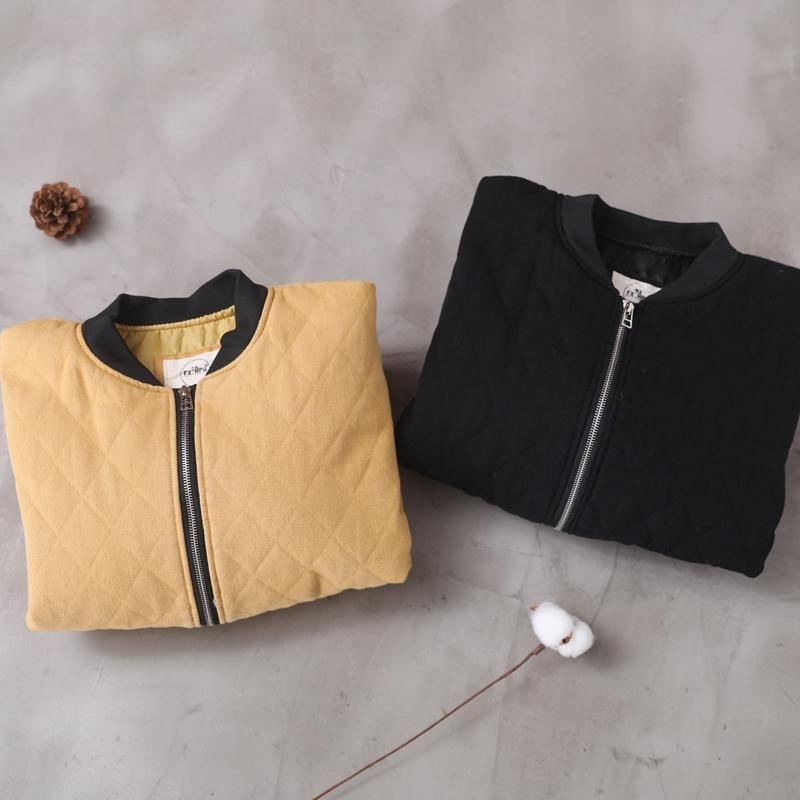 Veste D'hiver Surdimensionnée Vêtement D'extérieur Col Montant Jaune Tenue Décontractée - Noir