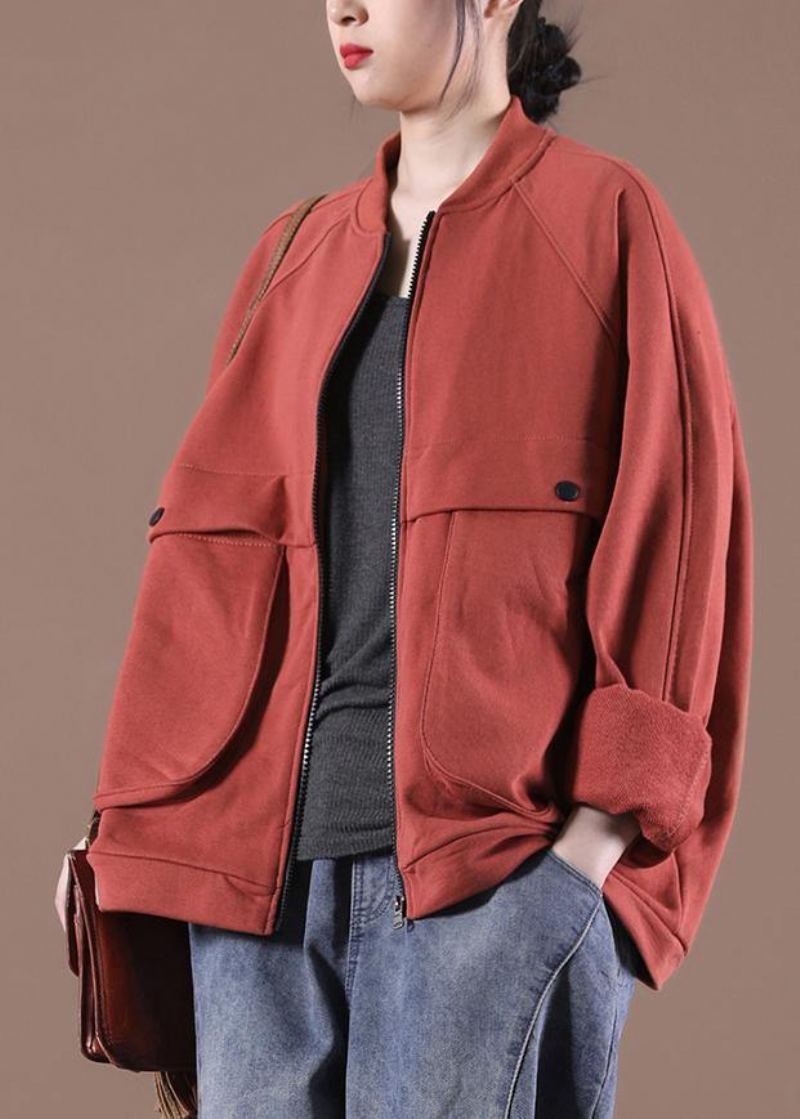 Veste De Printemps Avec Poches Street Orange - Café
